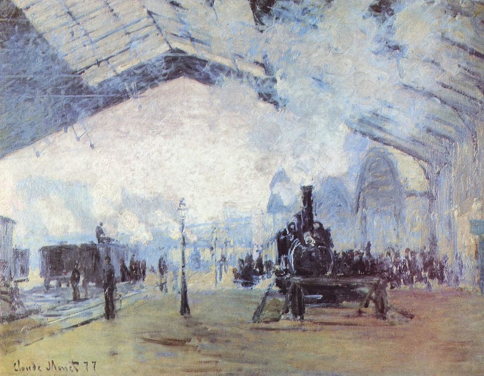 Arrival of the Normandy Train, Gare Saint-Lazare, 1877, Art Institute of Chicago